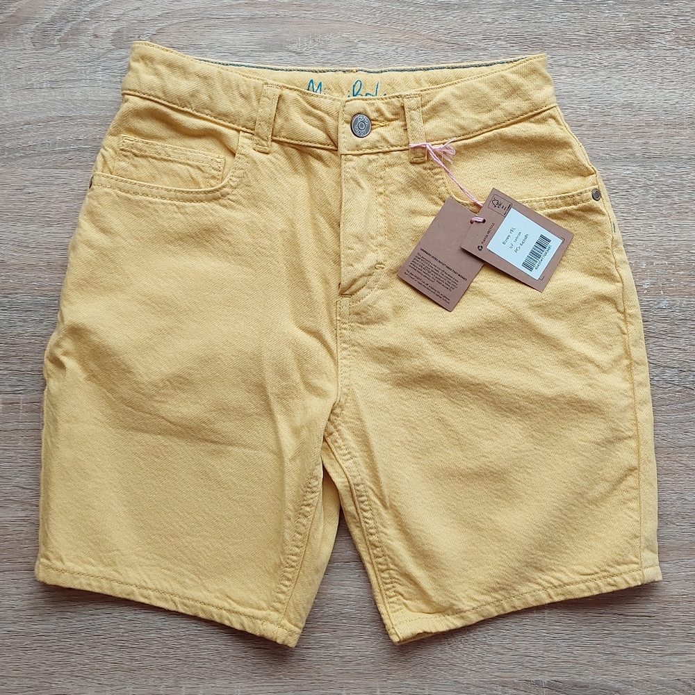 Mini Boden nwt yellow shorts size 11 - Picture 4 of 16
